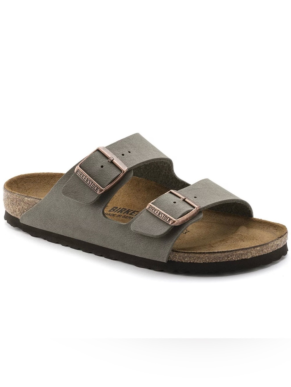 Birkenstock Arizona Birkibuc Sandals – Stone – Size 43 Regular – NIB